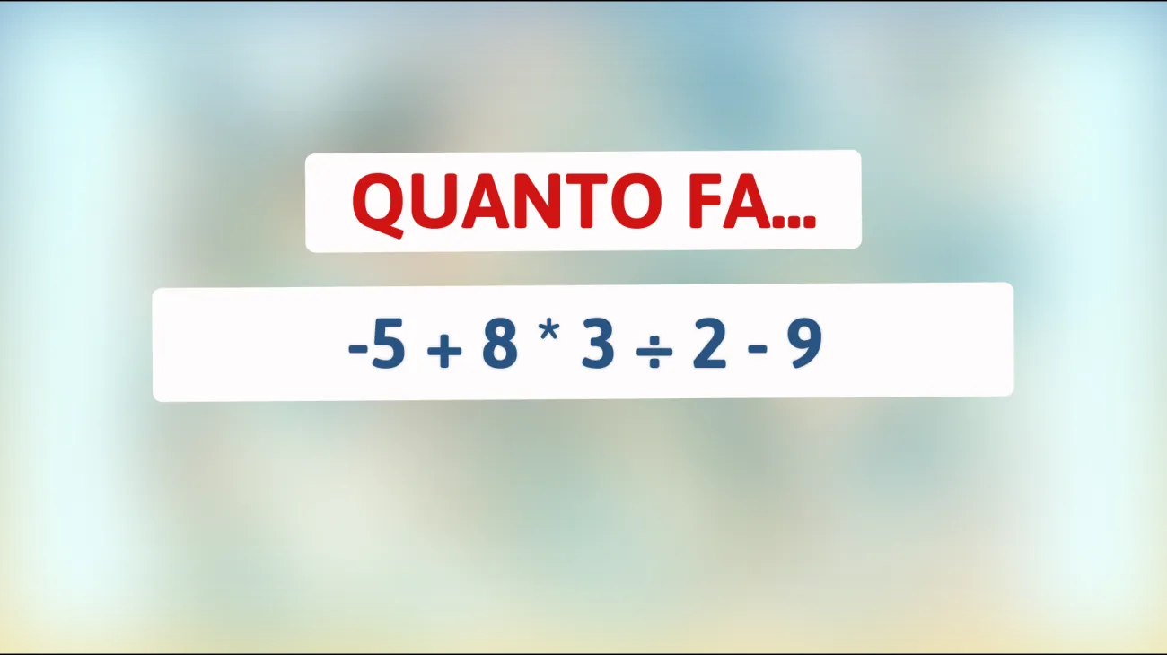 Scopri se sei un vero genio: puoi risolvere questo enigma matematico che solo il 5% delle persone riesce a capire?"