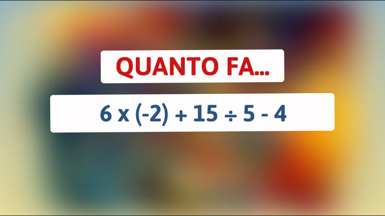 Sfida i tuoi neuroni con questo indovinello matematico: solo i veri geni possono risolverlo al volo! Sei all'altezza?"