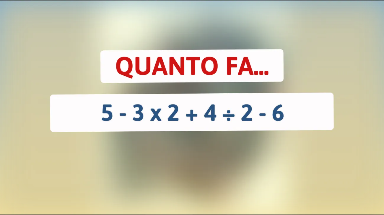 Sfida la tua intelligenza: il rompicapo matematico che solo i veri geni riescono a risolvere - Sai qual è la risposta corretta?"