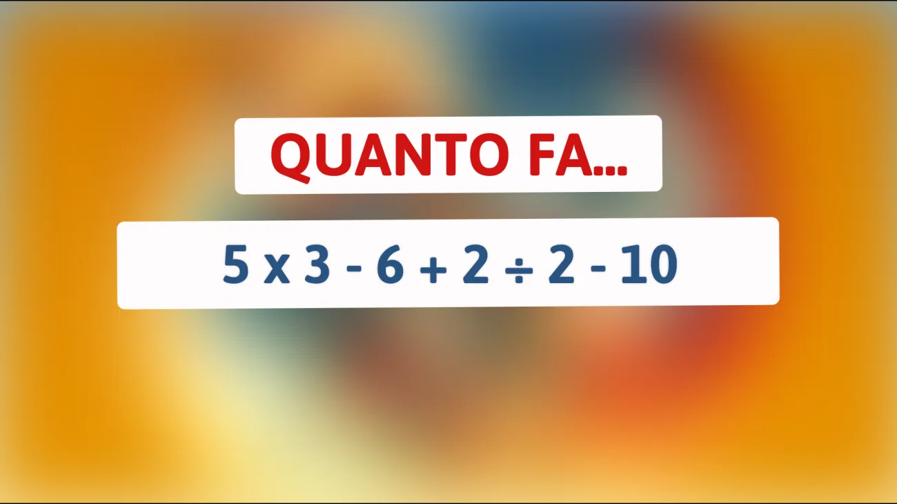 Sfida la tua mente con questo indovinello matematico: solo i veri geni troveranno la soluzione!"