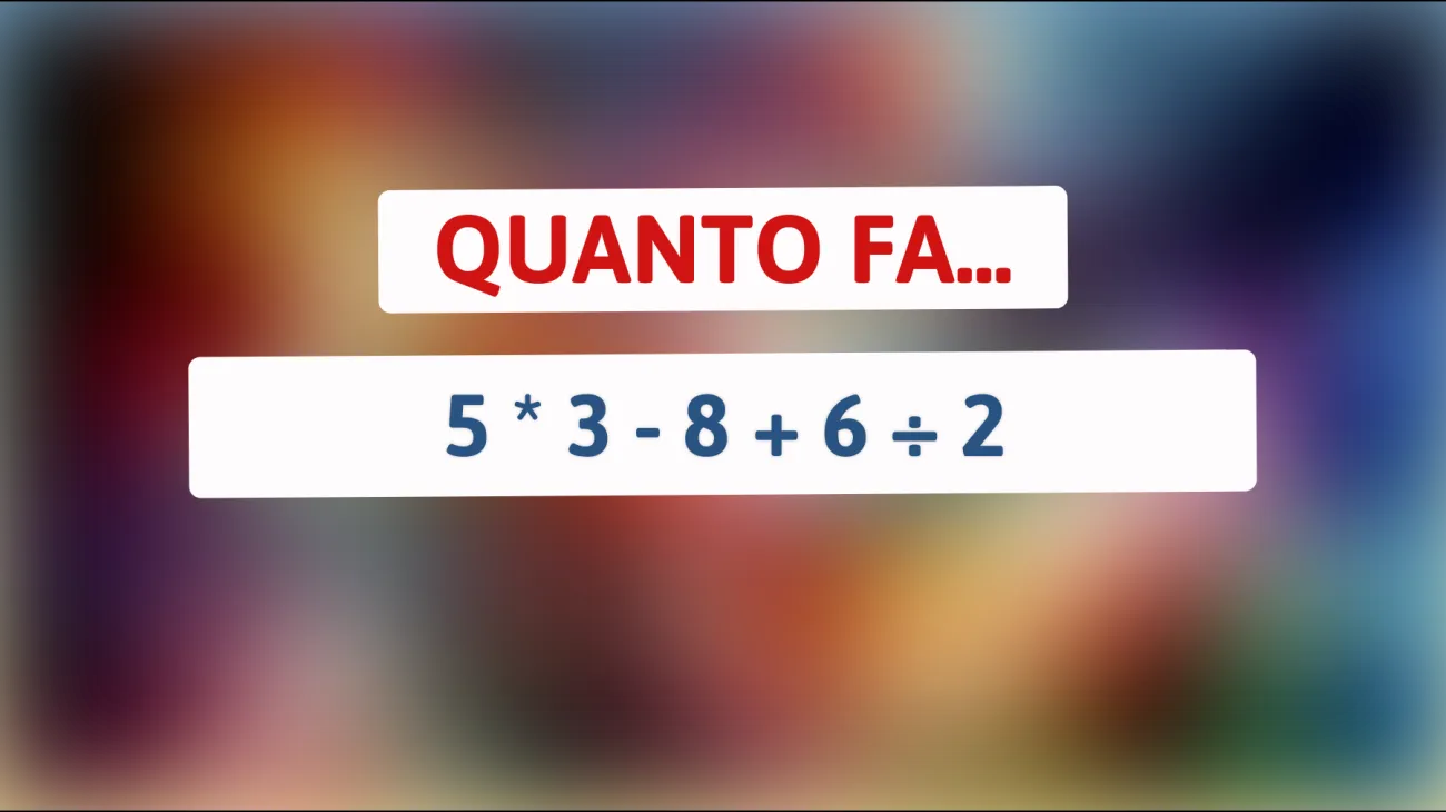 Sfida la tua mente con questo rompicapo matematico: solo le persone più intelligenti riescono a risolverlo correttamente!"